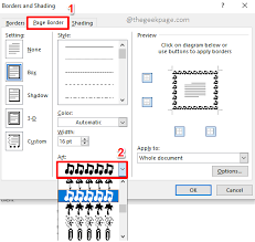 art page borders in microsoft word