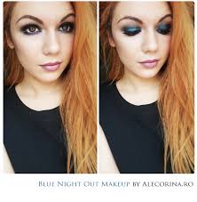 blue night out makeup ale corina art