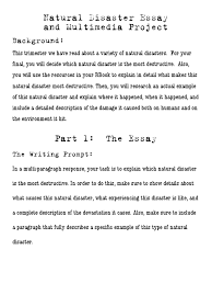 example essay on natural disaster mistyhamel natural disaster essay and multimedia project essays