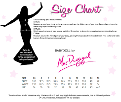 Baby Doll By Mac Duggal Size Chart