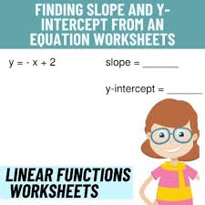Y Intercept From An Equation Worksheets