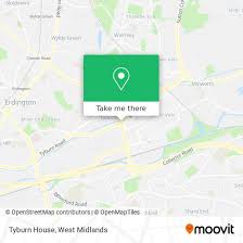 to tyburn house in pype hayes by bus