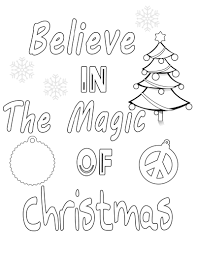 Includes images of baby animals, flowers, rain showers, and more. Christmas Magic Coloring Page Mama Likes This
