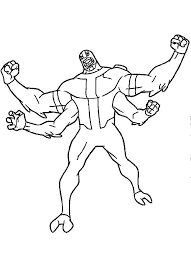 In the end coloring is soothing. Ben 10 Monster Four Arms Coloring Pages Coloring And Drawing
