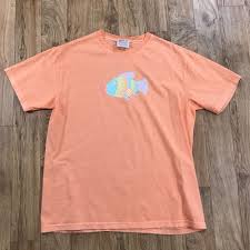 Fresh Produce Womens T Shirt Fish Graphic Tee Light Orange