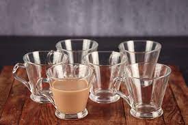 Transpa Glass Tea Cup Set 6 Piece