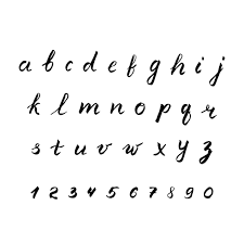 hand drawn vector alphabet letters az