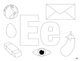 letter e coloring pages 15 free pages
