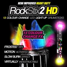 Pair Of Rockstix 2 Hd Color Change Bright Led Light Up Drumsticks 13 Fx For Sale Online Ebay