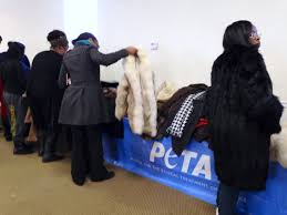 Peta Donates Hand Me Down Furs To The