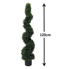 2 X Artificial Spiral Boxwood Topiary