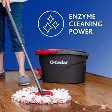 o cedar easywring deep clean microfiber spin mop 2 deep clean refills pacs floor cleaner crisp citrus scent 10 count red white gray yellow