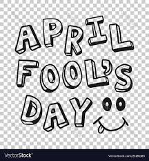 April fools day text icon in transparent style Vector Image