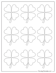shamrock four leaf clover templates