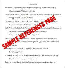 Apa style paper sample reference page   Template of a research    