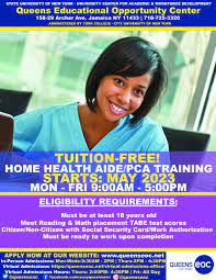 home health aide pca training starts