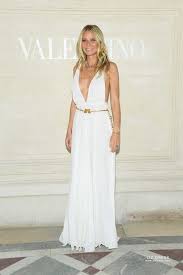 gwyneth paltrow white plunging v neck