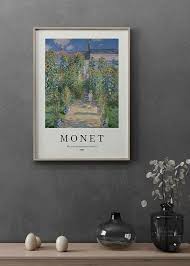 Monet Garden At Vetheuil Póster
