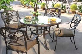 Patio Dining Set 5pc 48 Glass Top