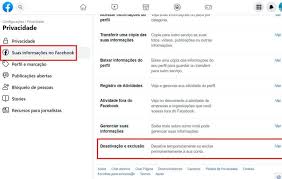 como excluir a conta do facebook em