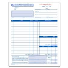 Contractor Invoices Construction Invoice Custom Printing