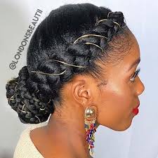 Updo hairstyles for black women. 23 Beautiful Braided Updos For Black Hair Stayglam Cornrow Hairstyles Natural Hair Styles Hair Styles