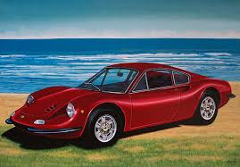 1974 dino ferrari restored replica car by kelmark. Ferrari Dino 246 Gt 1969 Painting Painting By Paul Meijering