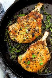 Season each chop with salt, both sides, rubbing salt into meat. Cast Iron Skillet Pork Chops The Recipe Critic
