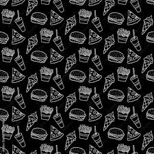 cute cartoon fast food background with