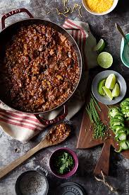 There are many cities that claim to be the birthplace of chili, but it was born on the cattle trails of texas. Texas Red Chili Bakers Royale