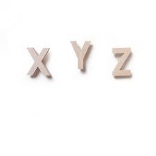 Set Of 3 Wooden Hooks Alphabet X Y And Z