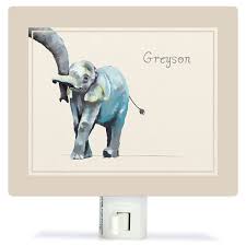 Oopsy Daisy Personalized You And Me Elephant Neutral Canvas Night Light Wayfair