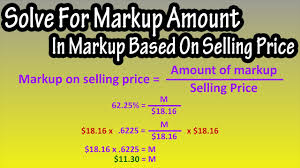 percent markup amount on markup based