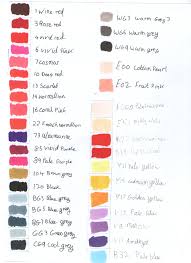Touchfive Marker Colour Chart Page 2 By Penholderart On