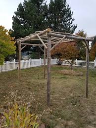 Driftwood Pergola Garden Trellis