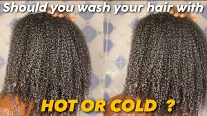 hair with hot or cold water