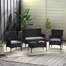 4pcs Rattan Outdoor Garden Furniture