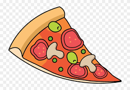 free cartoon sliced pizza clip art
