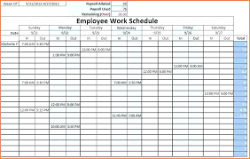 Pm Schedule Template Excel Employee Schedule Template Weekly