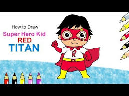 Requires 2 x aaa batteries (included). How To Draw Super Hero Kid Red Titan Ryan Toys Review Drawing Easy And Cute Youtube Easy Drawings Ryan Toys Easy Drawings For Kids
