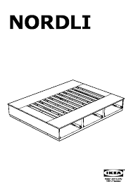 nordli bed frame with storage white