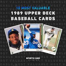 For photography fans, 1992 stadium club baseball cards must have been about the greatest thing going. The 10 Most Valuable 1989 Upper Deck Baseball Cards Sports Card Investor