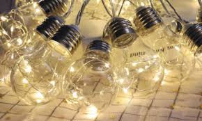 Off Outdoor String Lights Clear Bulbs