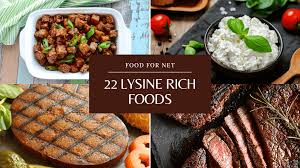 A roasted pork chop has 2.2 grams of lysine, and a stewed chicken breast half contains 2.3 grams. 22 Lysine Rich Foods That You Can Eat Regularly Food For Net