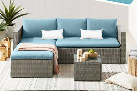 3pc corner sofa garden rattan set offer