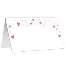 Assigned seating is not necessary, but. Digibuddha 3 5 X 2 Pink Hearts Place Cards 50 Pack Baby Shower Party Folded Food Buffet