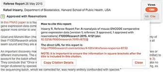Example Of A Referee Report On F1000research Showing The