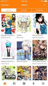 Manga Reader app for iOS