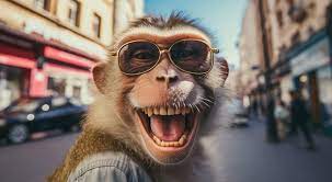 free photo funny monkey with