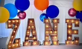 Rustic Light Up Letters Hire